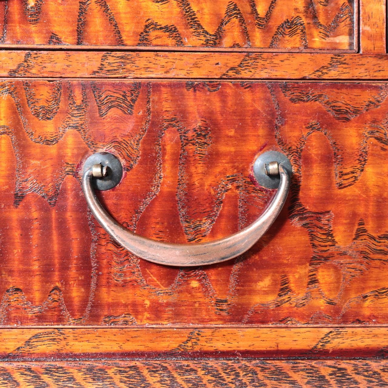 Vintage Japanese Tamamoku Wood Haribako Sewing Box Ko dansu WO62813