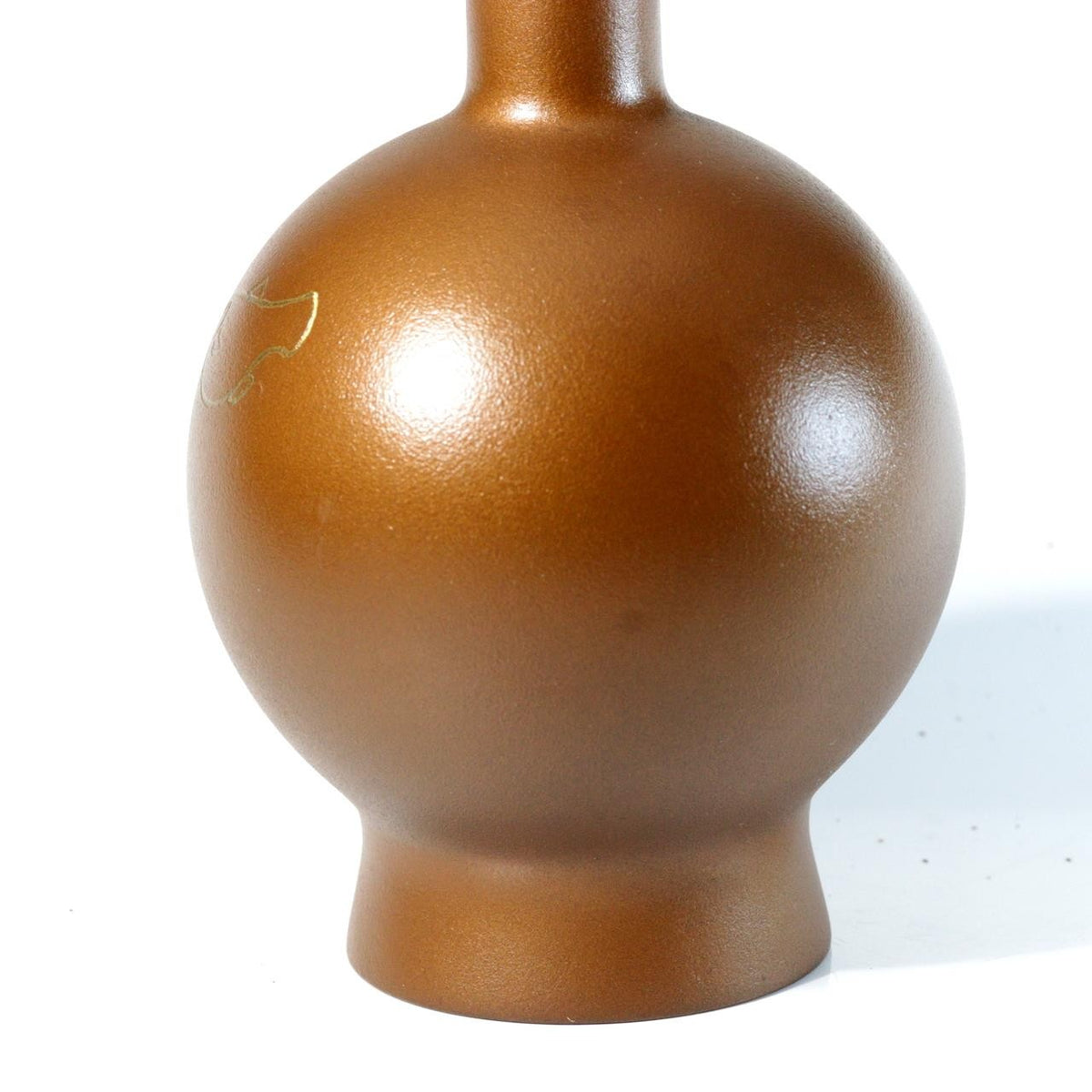 Vintage Japanese Brass Flower Vase Kogei Seikeisha Fish Motif Box Base / Bronze16