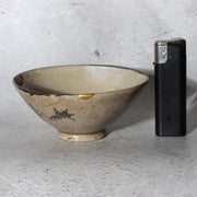 Late Edo Seto Karatsu Fukizumi Chawan Tea Bowl Gosu Maple Kintsugi Repair PCP3168