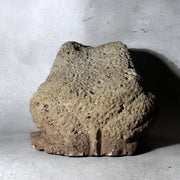 Japanese Carved Porous Stone Frog Sculpture Garden Ornament BT2569