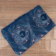 Antique Japanese Indigo Katazome Cotton Fabric Crane Turtle Chrysanthemum2