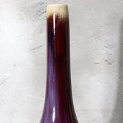 Japanese Ceramic Vase Peacock Glaze Masahide Matsuyama Kujaku Kiln PV3198