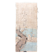 Late Edo Japanese Boro Nobori Flag Samurai Hand Painted Hemp BRKW17314