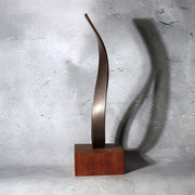Vintage Artisan Signed "TAZIMA" Modern Abstract Bronze Sculpture - Late Showa3