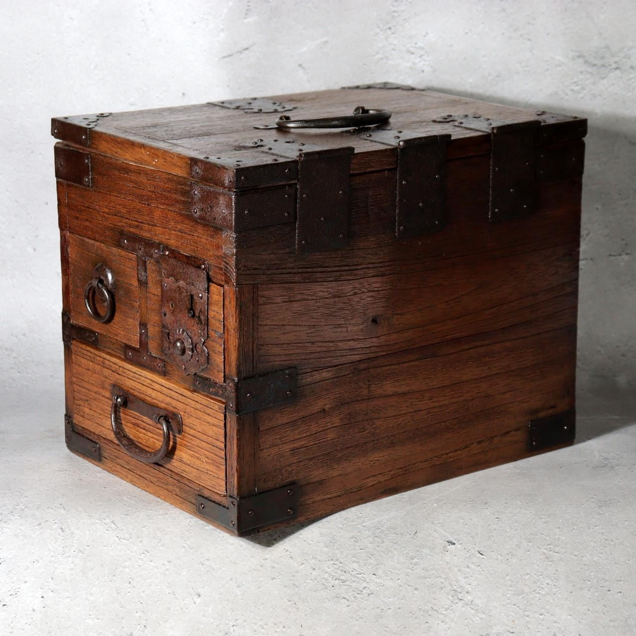 Antique Small Meiji Japanese Wooden Suzuribako Writing Box Ko dansu WO6290