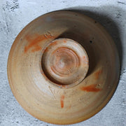 Japanese Vintage Bizen Ware Matcha Tea Bowl Signed Hira-chawan Modern Era2