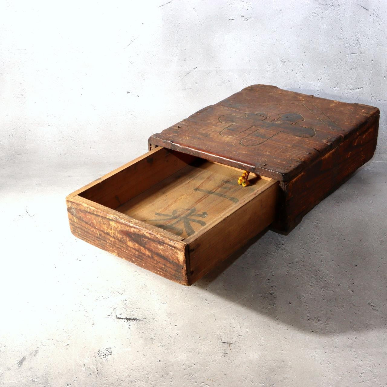 Japanese Antique Wooden Drawer Box House Marked “Yama-sa” No.3 Meiji Era WO5536