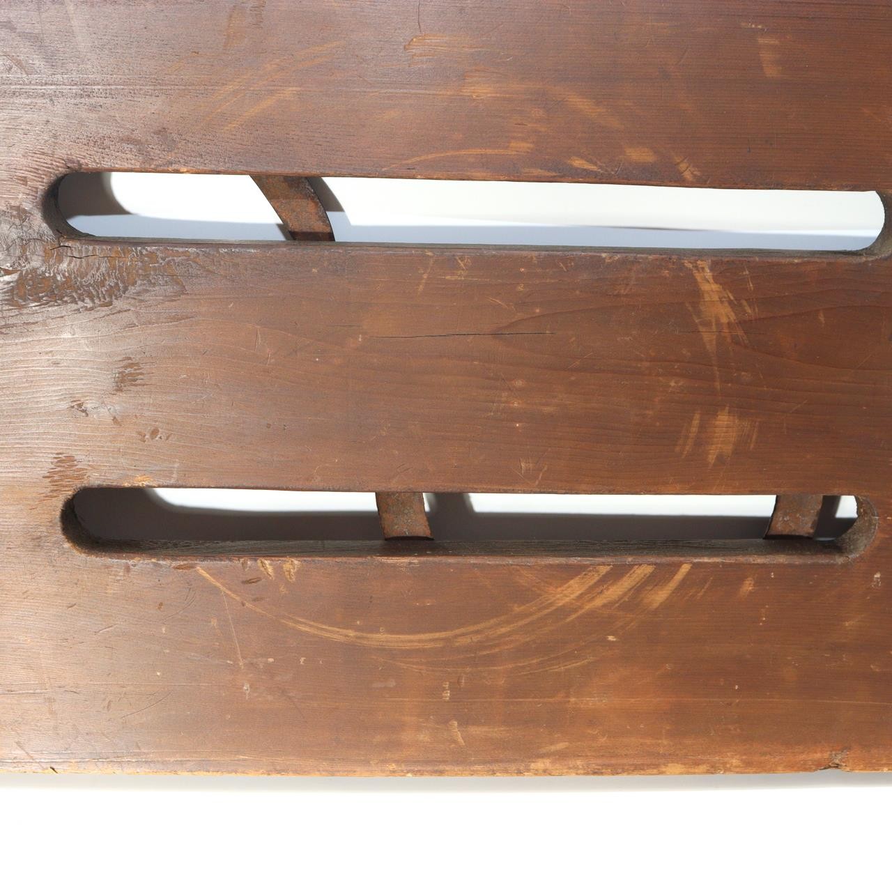 Japanese Antique Wood Kanban Shop Sign Kamawanu Sickle Ring Nu Rebus 72.5cm20