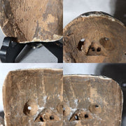 Antique Japanese Wooden Noh / Theater Masks 2pc Hannya-Type Warrior-Type MSK5336