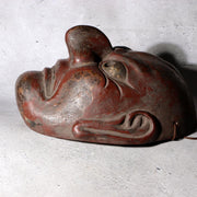 Japanese Kanshitsu (Dry Lacquer) Noh Kagura Mask Wrathful Deity with Gilded Eye4
