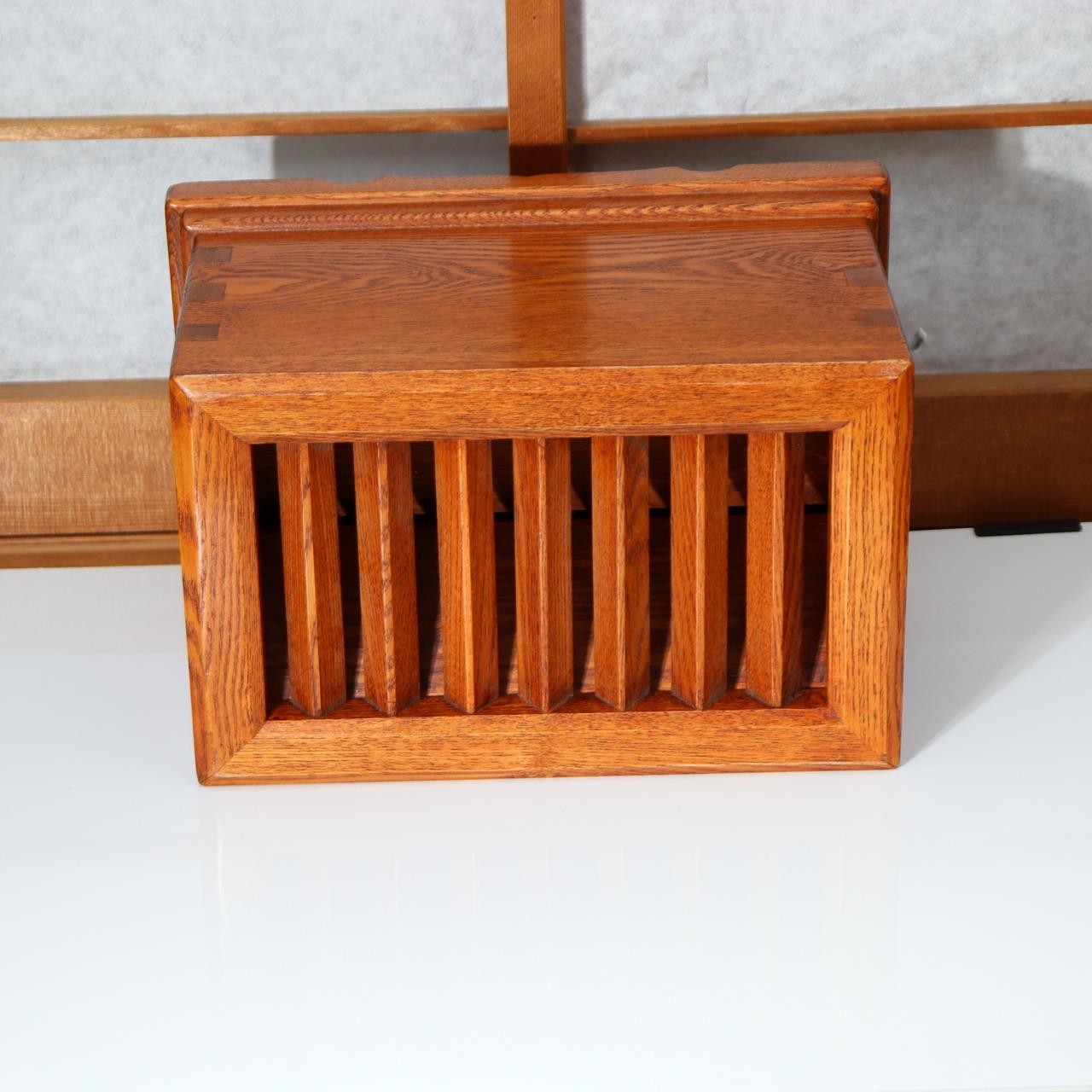 Japanese Wooden Saisen-bako Offering Box - Traditional Woodcraft 30cm WO5707