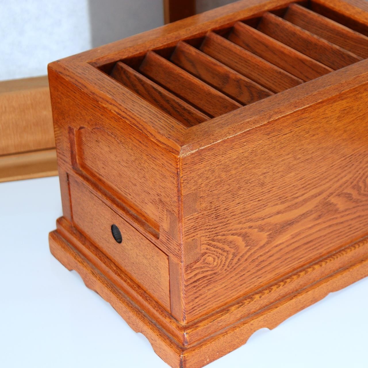 Japanese Wooden Saisen-bako Offering Box - Traditional Woodcraft 30cm WO5704