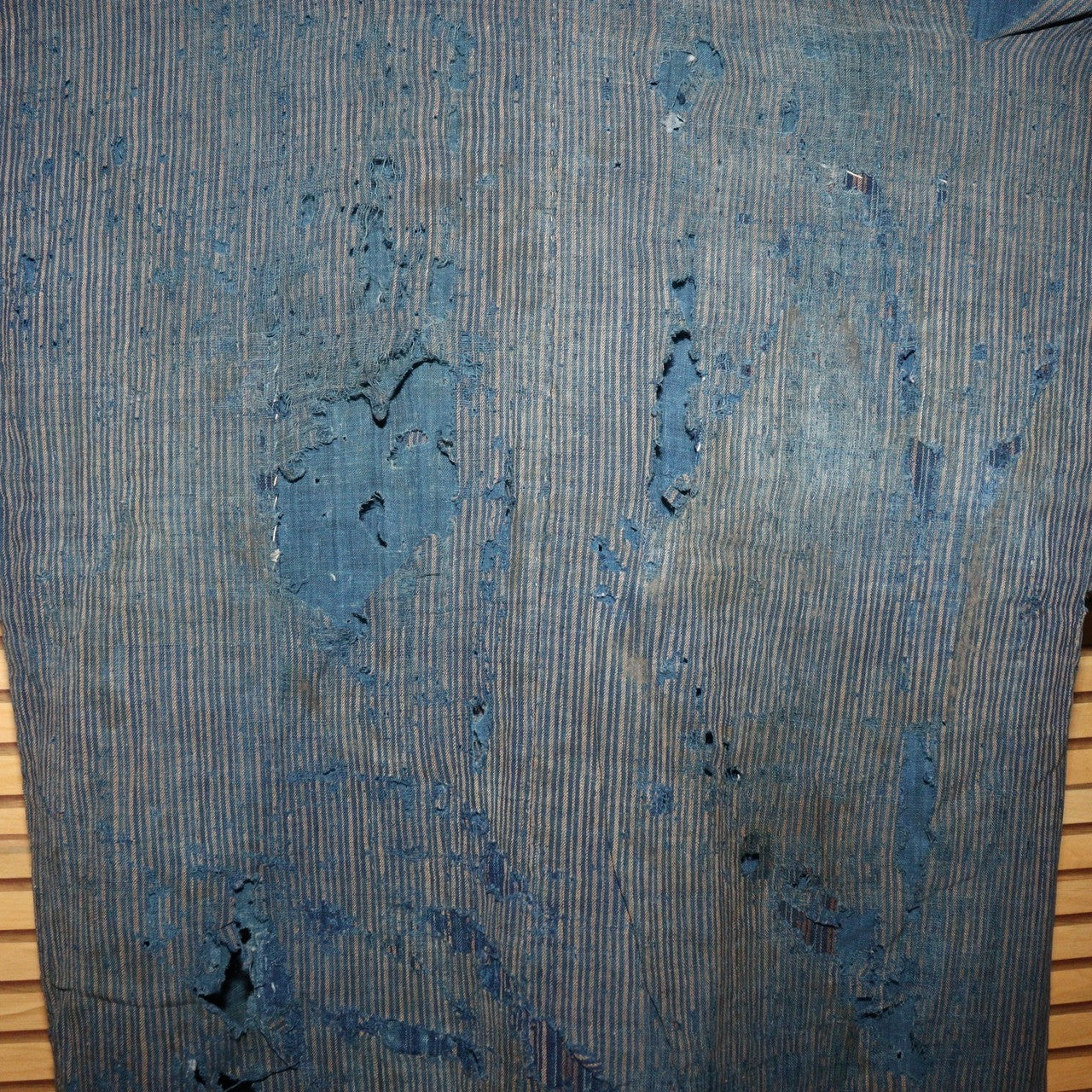 Antique Japanese Boro Indigo Cotton Kimono Noragi Jacket Late Edo Meiji BRKW16815