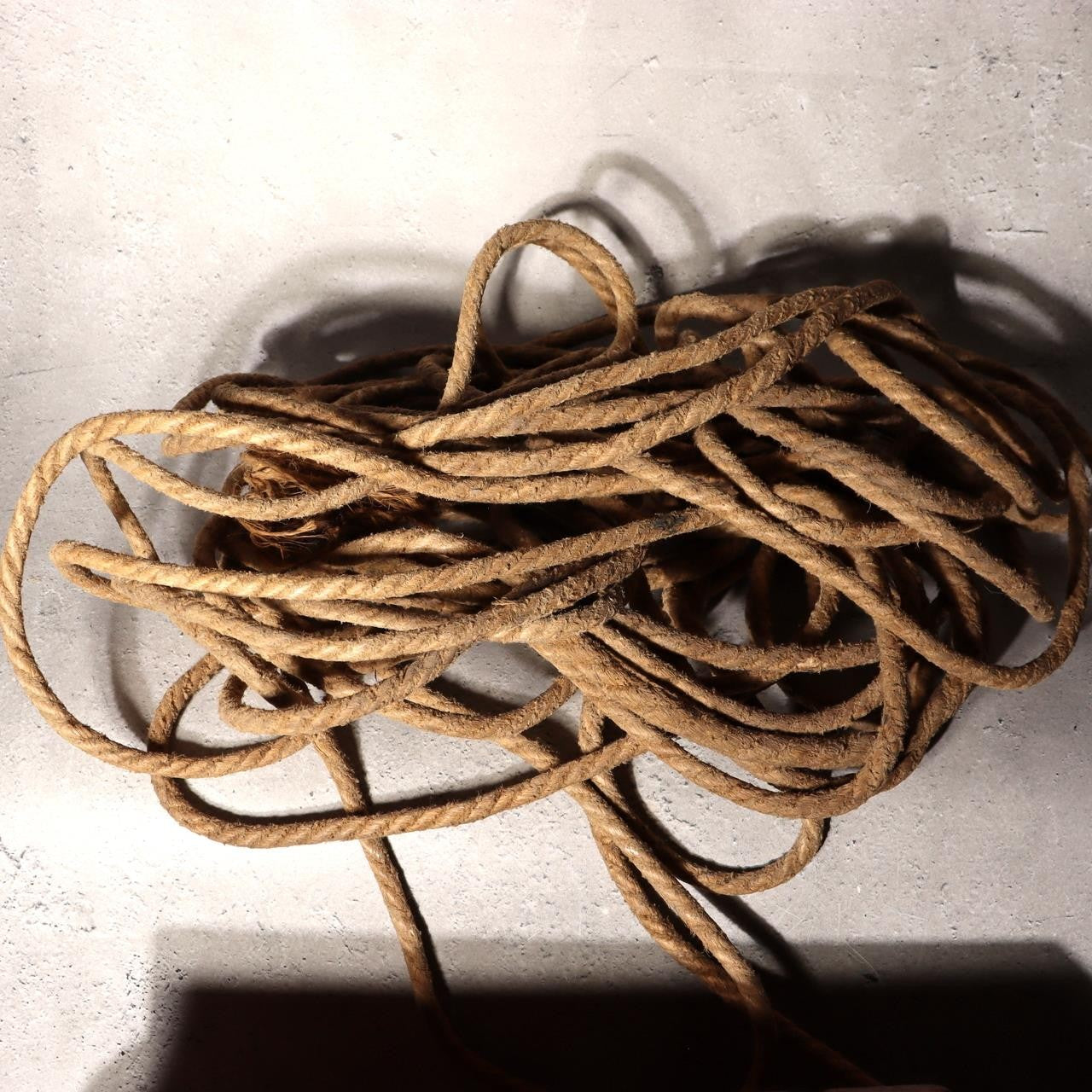 Antique Japanese Wooden Pulley Block Tackle Rope Iron Hook Rustic WO5383