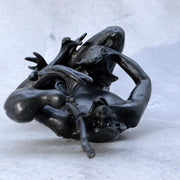 Japanese Cast Bronze Kappa Taikobo Statue by Takashi Omori BOSa606