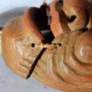 Vintage 1937 Japanese Wood Carved Noh Mask Okina Ise Shinen Shinmen Kagura15