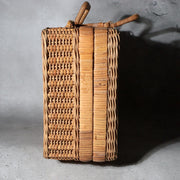 Vintage Japanese Bamboo Woven Basket Trunk Suitcase Bag5