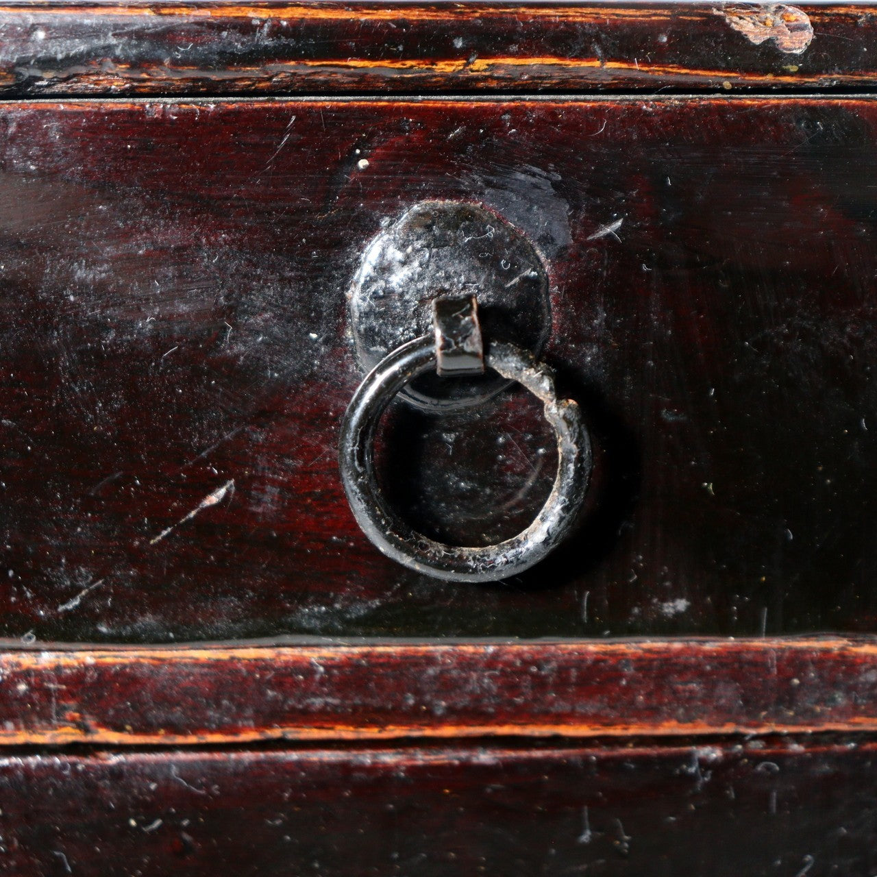 Antique Japanese Lacquer Drawer Box - Natural Urushi Bakumatsu Meiji Era WO58215