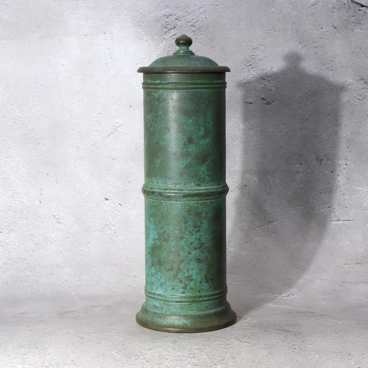 Japanese Kotou Bronze Vase Kurose Soko Buddhist Kyozutsu Sutra Container BV7531