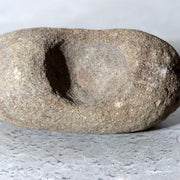 Japanese Hokkaido Daruma Suiseki Viewing Stone with Wooden Daiza Base14
