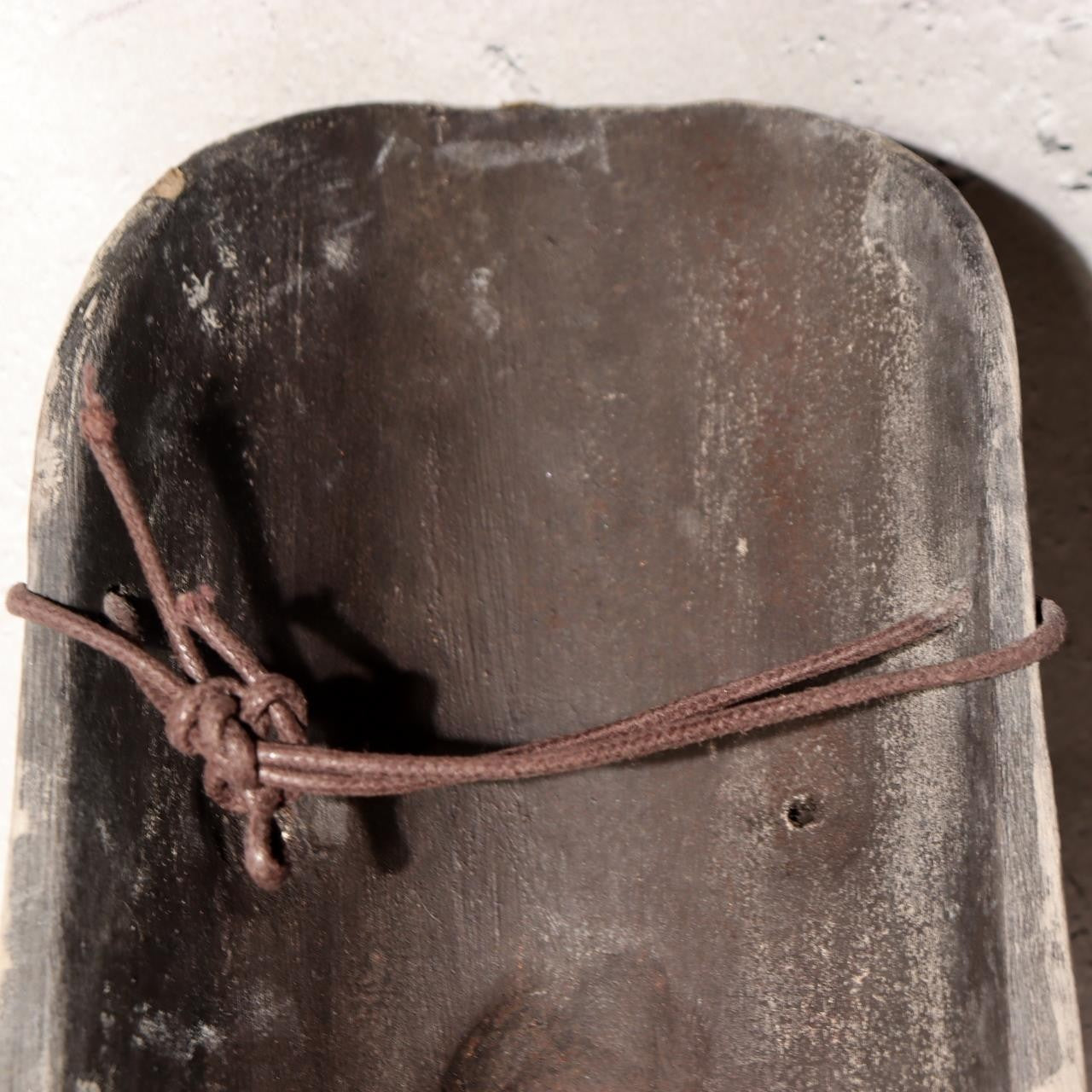 Japanese Antique Wooden Mask Female Woman Noh Kagura Style & Brocade Bag MSK52620