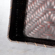 Vintage Japanese Bamboo Woven Rectangular Deep Box Geometric Pattern8