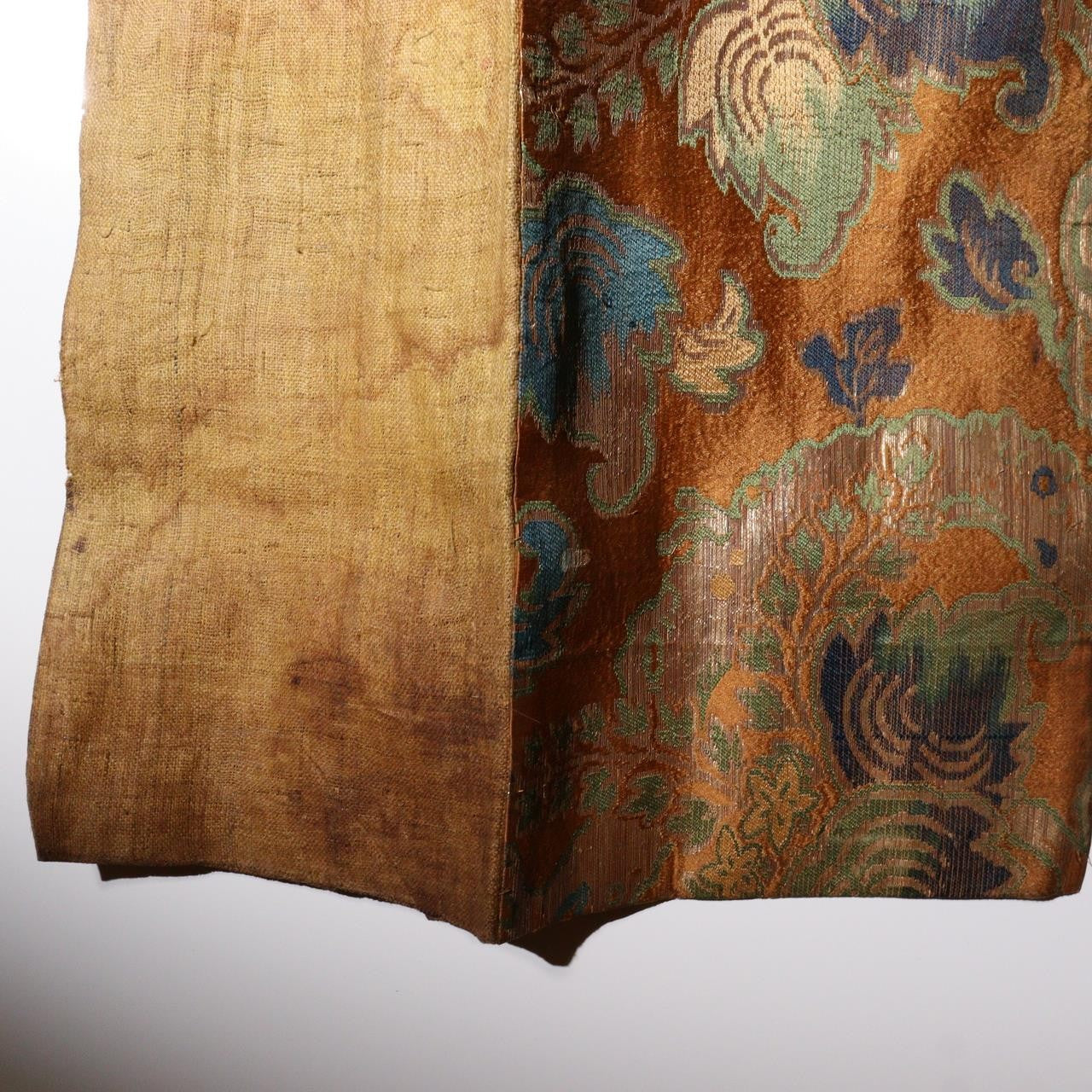Antique Japanese Buddhist Kinran Brocade Temple Banner Dynamic Dragon Motif17