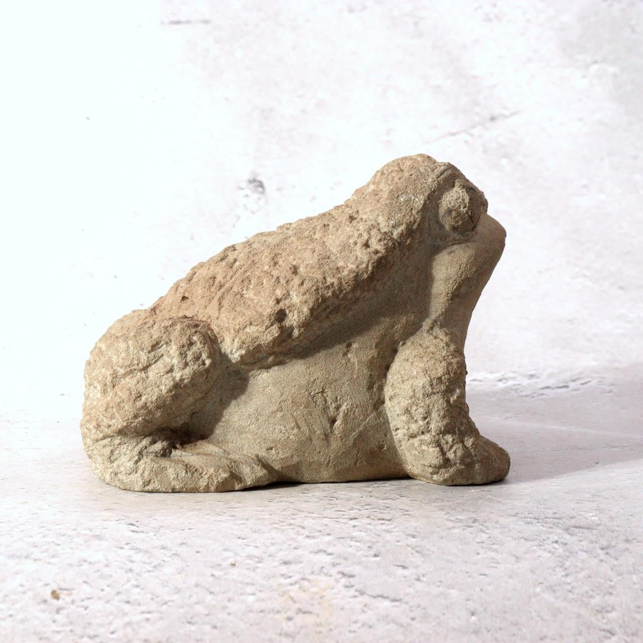 Japanese Garden Frog Ornament Vintage Cement Stone Sculpture Outdoor Decor1