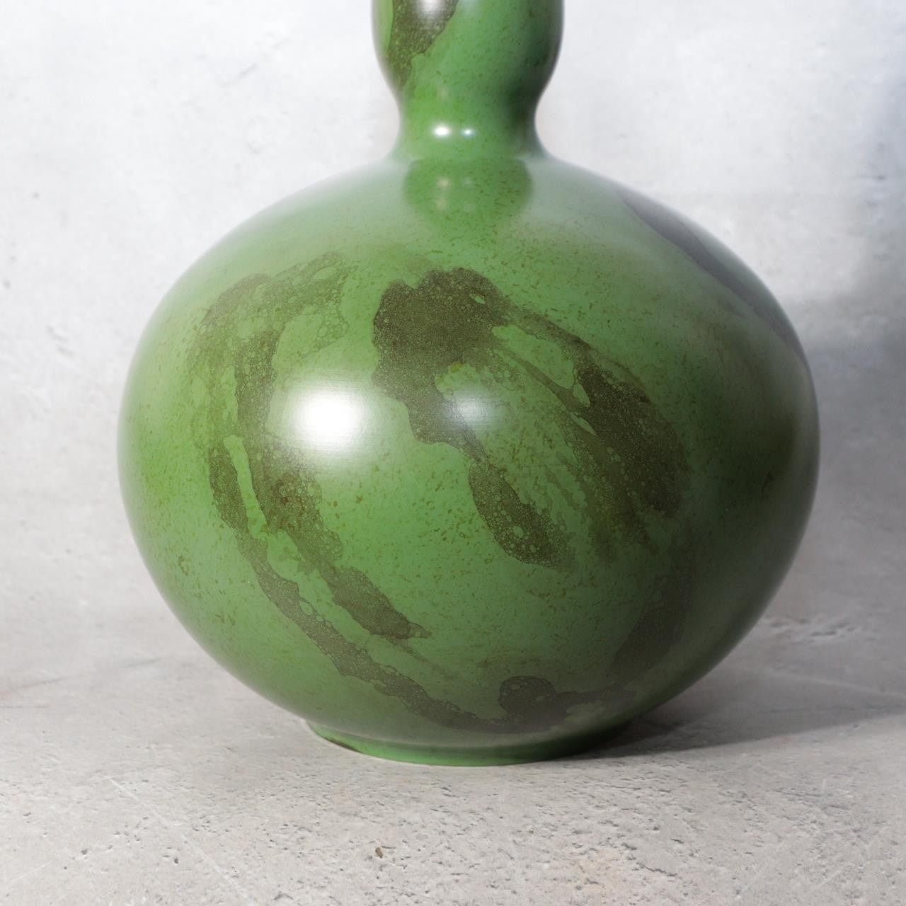 Japanese Takaoka Cast Bronze Gourd Vase Keisuke Tomobako BV7838