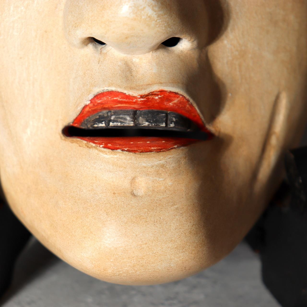 Masterfully Carved Japanese Noh Mask "Shakumi" by Kojitsu - Middle-Aged Woman10