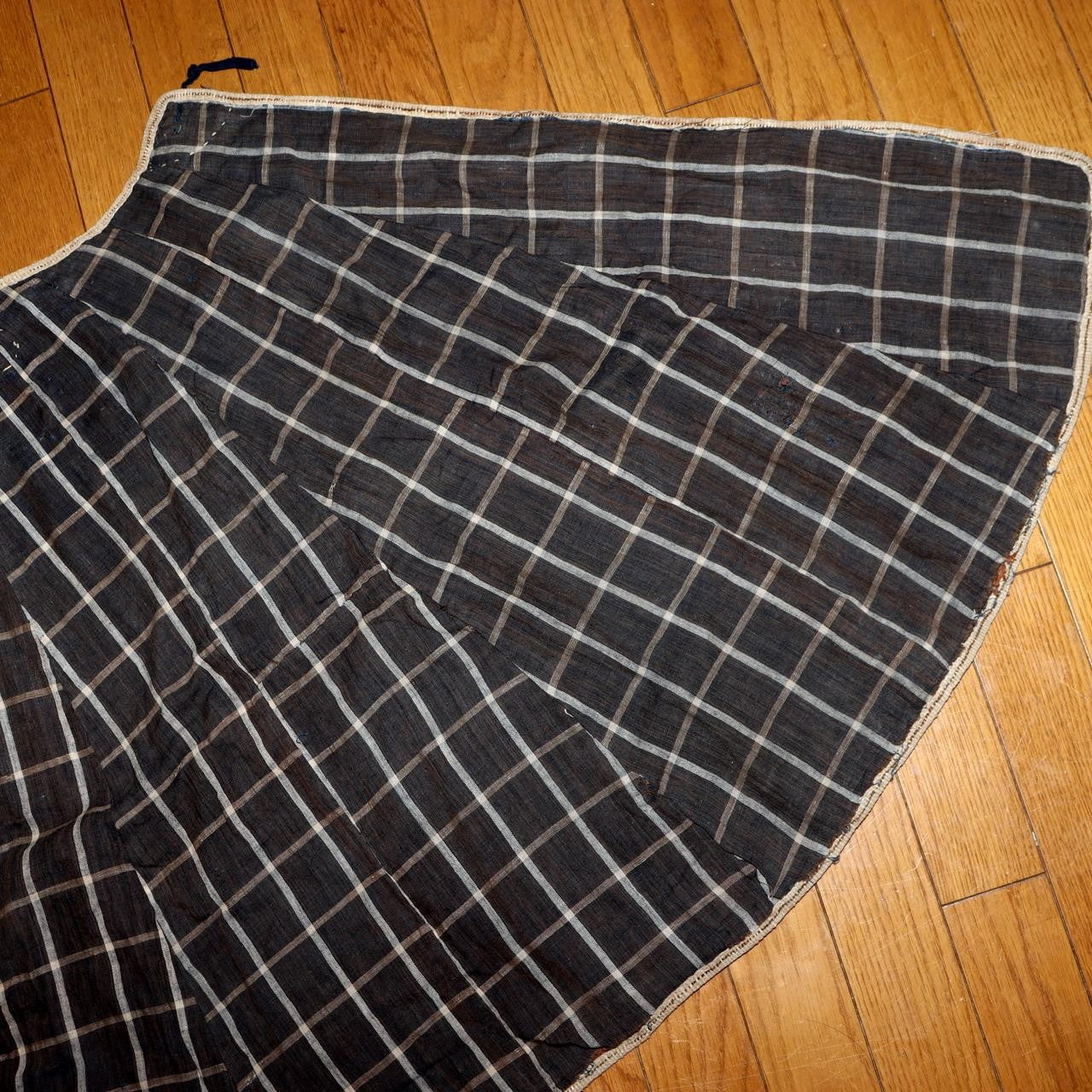 Japanese Antique Boro Kappa Rain Cape Indigo Cotton Kakishibu Paper Lined6