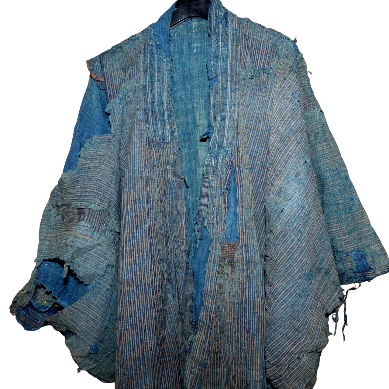 Antique Japanese Boro Indigo Cotton Kimono Noragi Jacket Late Edo Meiji BRKW1681
