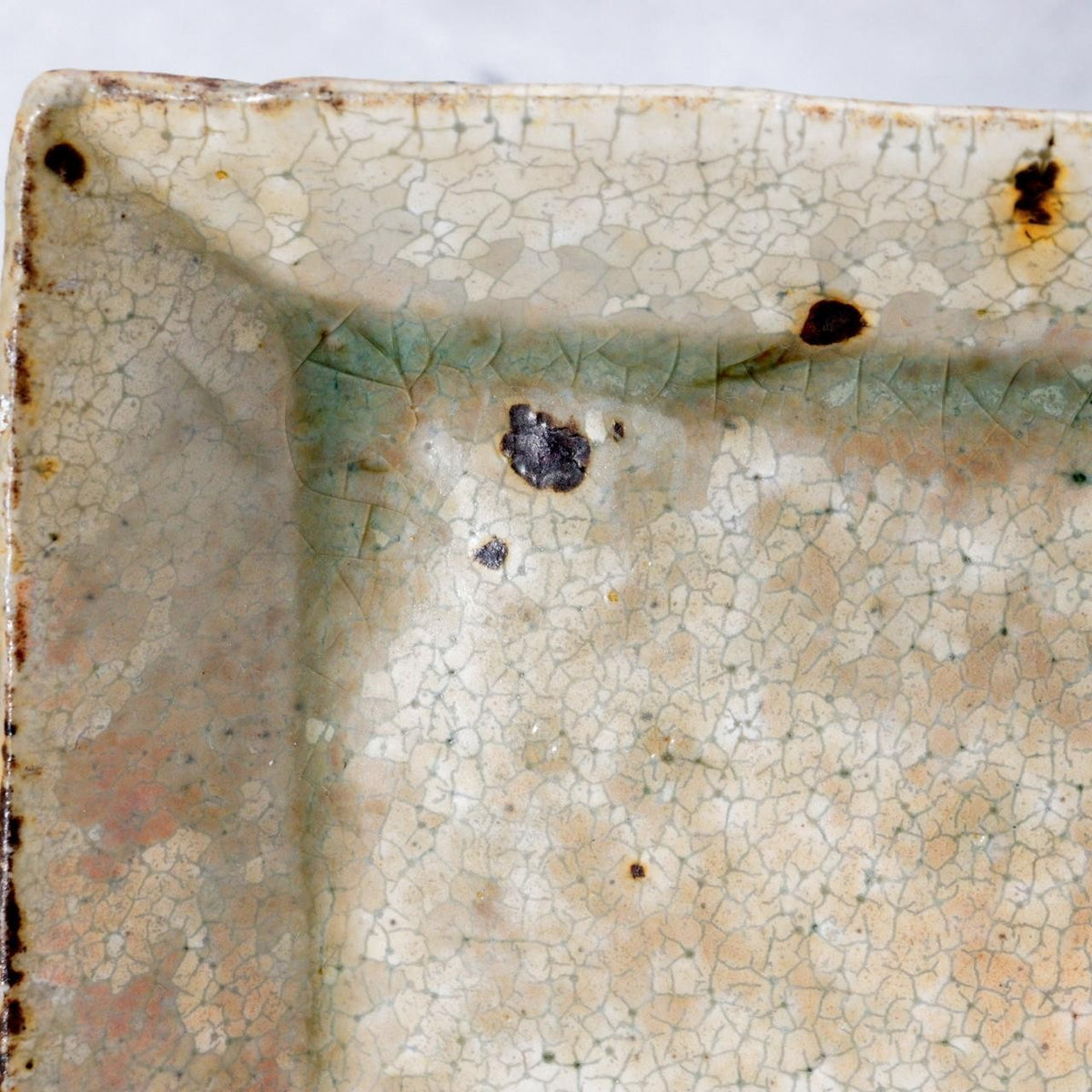 Contemporary Japanese Pottery Rectangular Plate Atsushi Ogata Hakeme Kohiki8