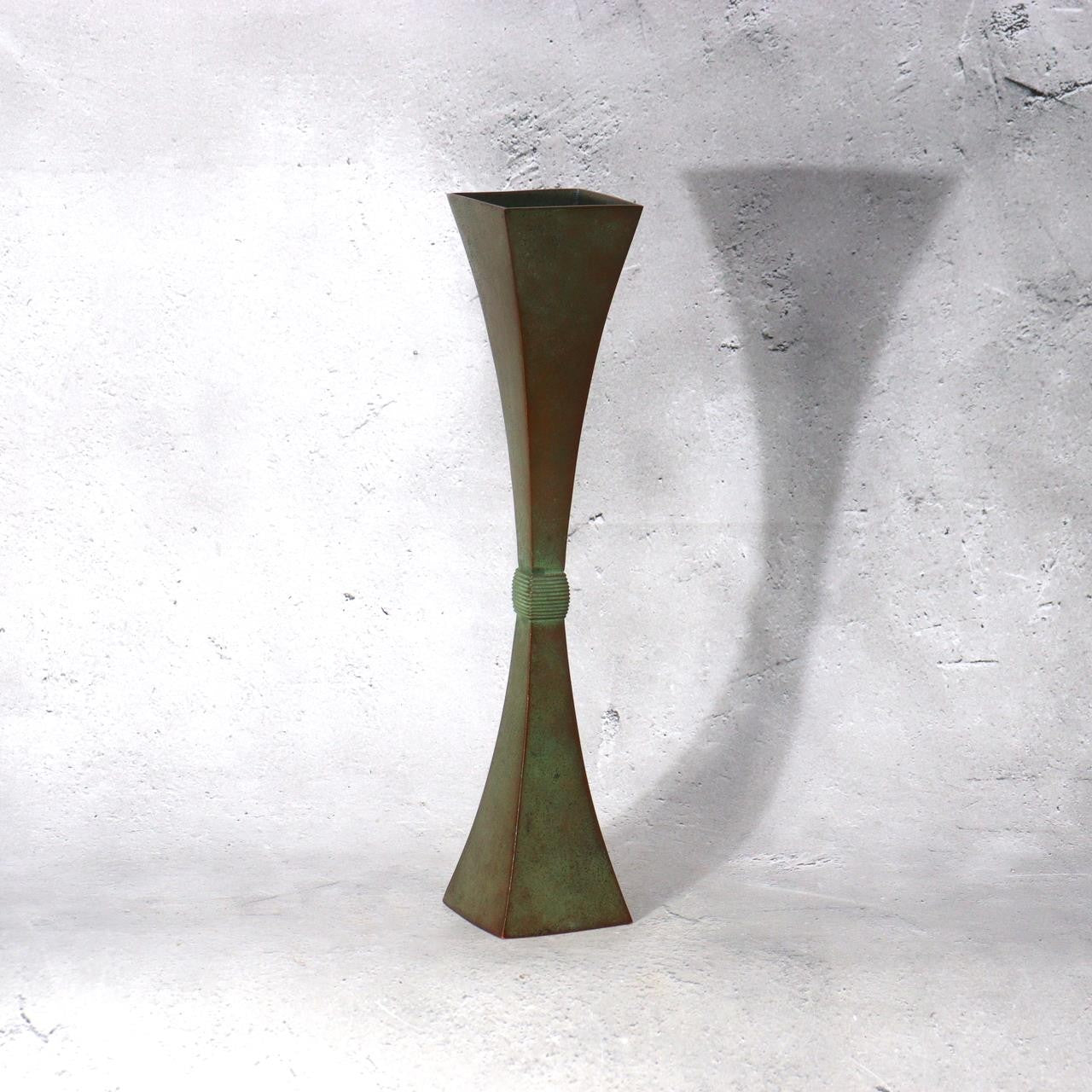 Masterpiece Japanese Kotou Bronze Vase by Ichinose Soshin Signed Tomobako 727g3