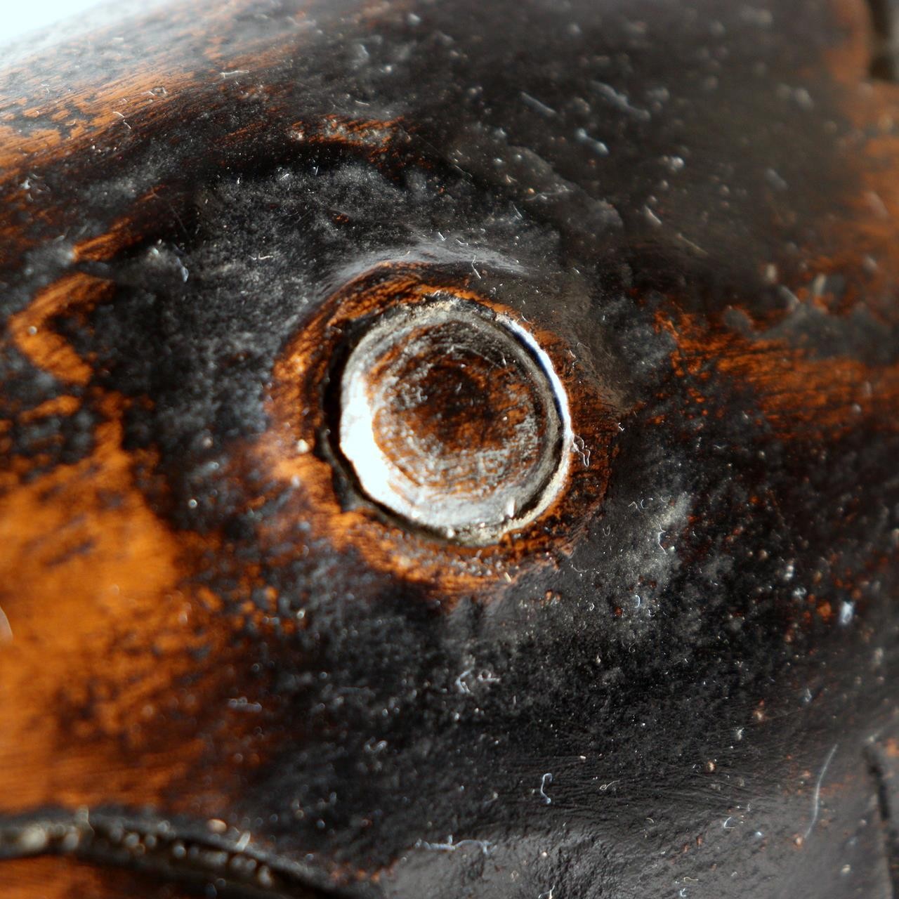 Japanese Vintage  Wood Carved Fish Jizaikagi Yokogi Hearth Hook Crossbar Mingei20