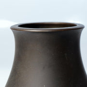 Antique Japanese Bronze Vase Silver Brass Inlay Sakura Snowflake Pattern 19326