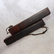Antique Japanese Hyoshigi Wooden Clappers Fire Patrol Sumo Kabuki Percussion3