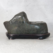 Vintage Japanese Kamuikotan Suiseki Viewing Stone Mountain Shape Daiza Box2