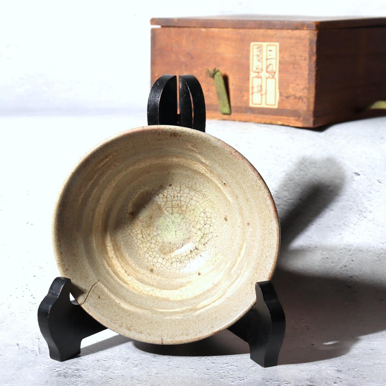 Antique Joseon Dynasty HakeMishima Natsuchawan Summer Tea Bowl  Original Box3