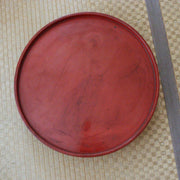 Large Japanese Lacquer Footed Tray - Tripod Base - Aizu-Style Red Lacquer 42.3cm7