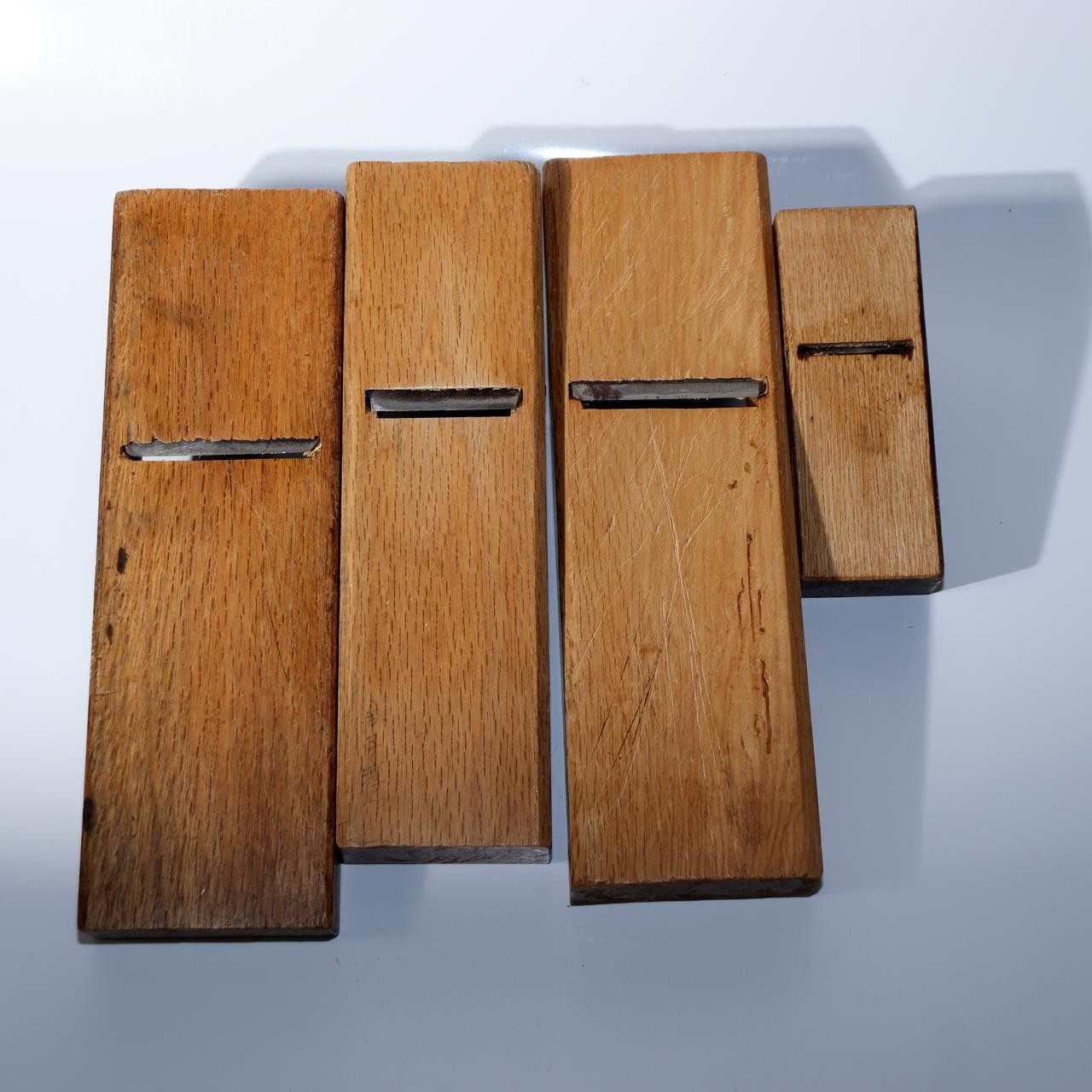Bulk Lot of 4 Vintage Japanese Hand Planes Kanna Signed Blades Hidetoshi & Komyo2