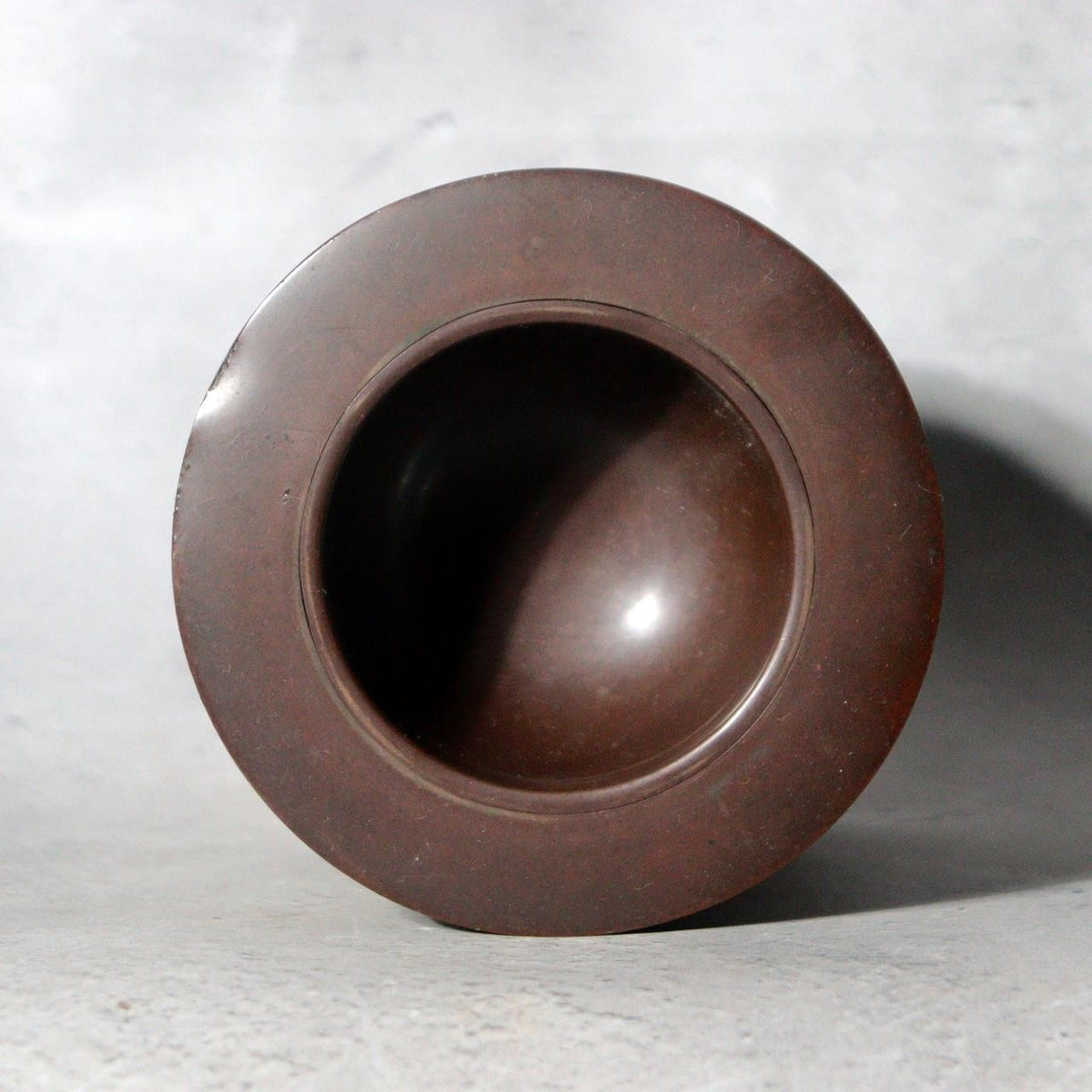 Vintage Japanese Bronze Ikebana Vase Okubo Yuko Shobisai Two-Piece6