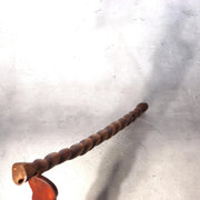 Japanese Antique Wooden Staff Shimenawa Spiral Twist Nyoi Buddhist Shinto 54cm4