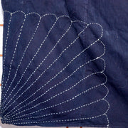 Japanese Fan patterm Vintage Sashiko Fabric Aizome Furoshiki embroidery Boro7