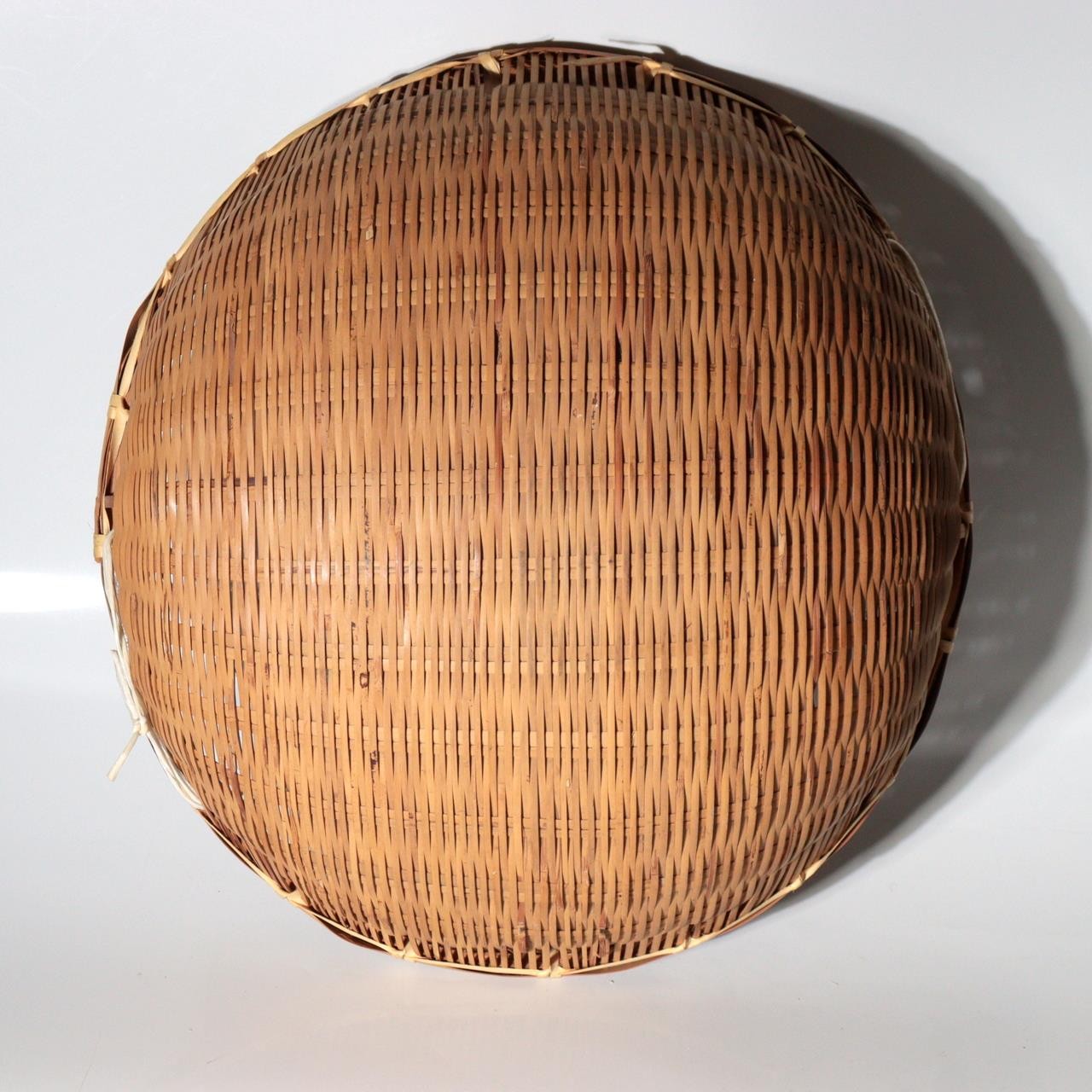 Vintage Japanese Folk Craft Bamboo Woven Basket Collection Set of 8 WO6399