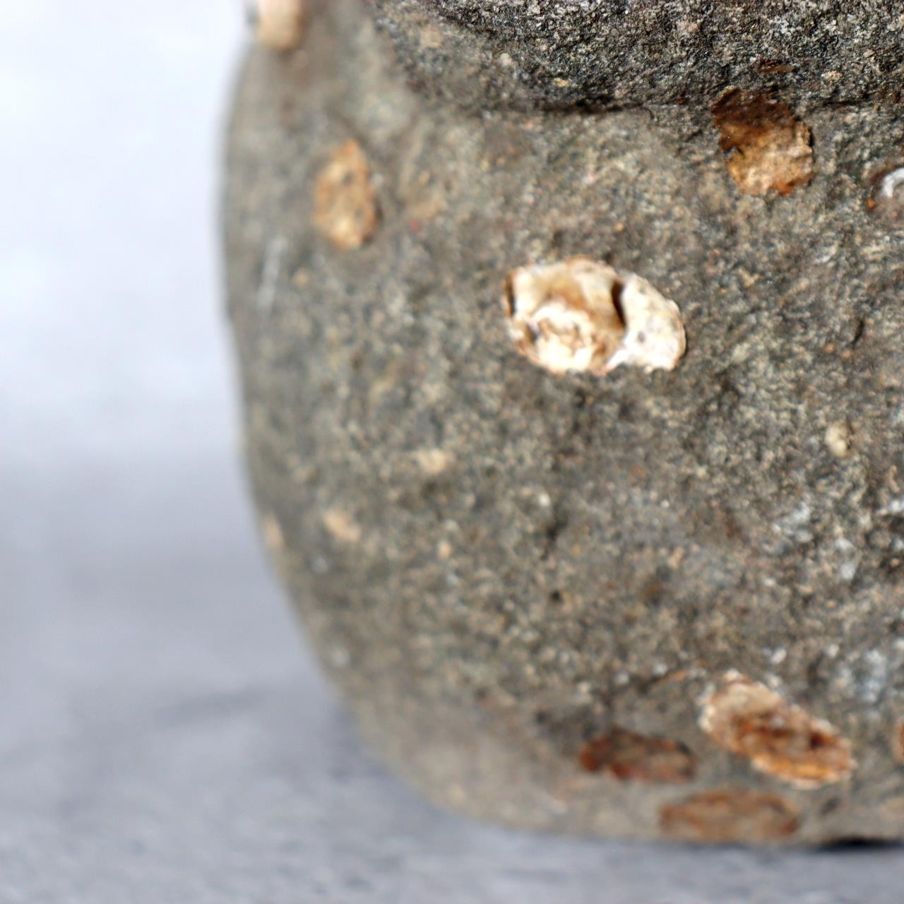 Antique Japanese Stone Gorinto Five-Element Pagoda Edo Period Maritime Shells8