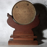 Antique Japanese Shinto Shrine Bronze Mirror Shinkyo Wooden Stand BOSa661