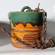 Antique Japanese Mino Oribe Ceramic Well Pulley & Tsurube Buckets SCBP477