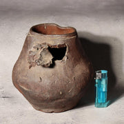 Japanese Pottery Flower Vase Crab Yaburebukuro Torn Sack Tokoname Rakuzan Style2