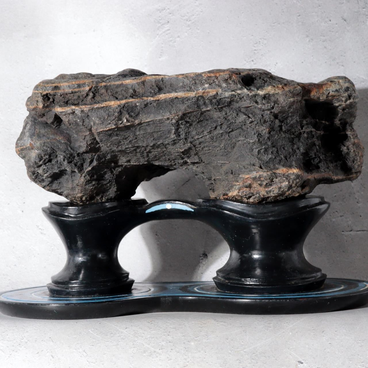 Japanese Suiseki Viewing Stone Ryugumon Sanpo seki Yamagata ishi Bonsai SS440